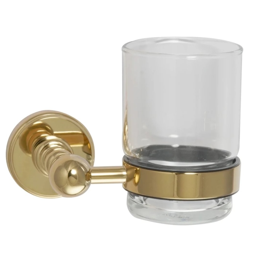 JTP Grosvenor Cross Polished Gold Tumbler Holder Cut Out